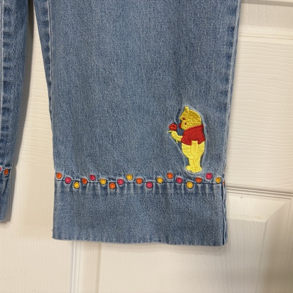 Disney Jackets & Blazers - Vtg 90s Disney Store Winnie the Pooh Embroidered Denim Jeans Sz Small Polka Dots